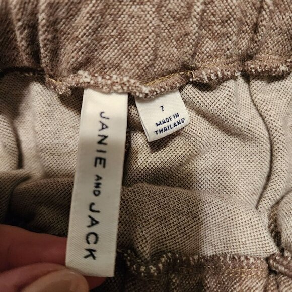 Janie and Jack sz 7 Bow Wide Leg Pants Cotton Jacquard - Picture 7 of 12